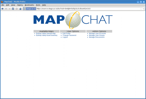 MapChat 2 Main Options