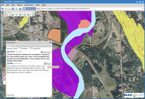 Synchronous Chat / Spatially-linked Chat